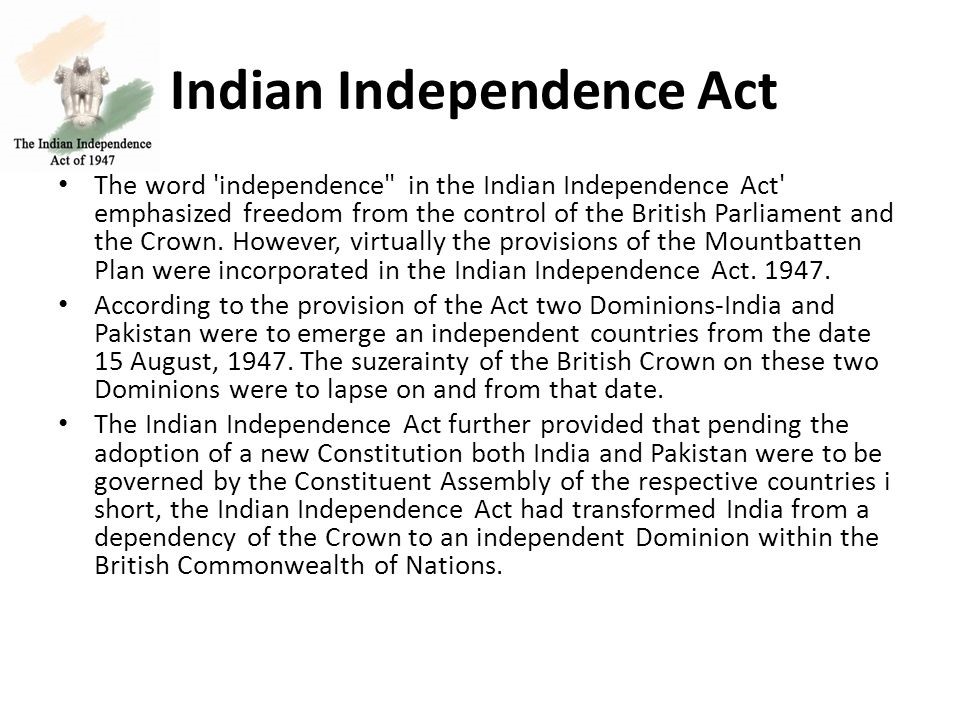 Indian Independence Act of 1947