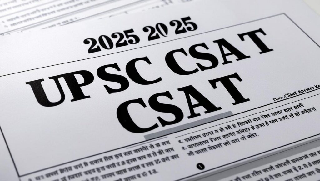 UPSC CSAT Answer Key 2025