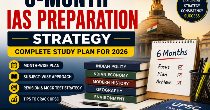 6-Month IAS Preparation Strategy – Complete UPSC Study Plan for 2026