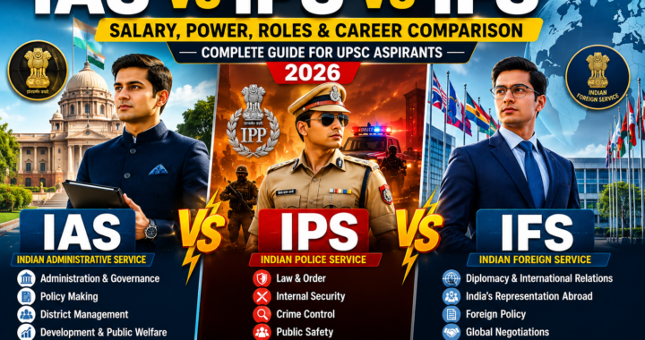 IAS vs IPS vs IFS – Salary, Power, Roles & Career Comparison (2026)