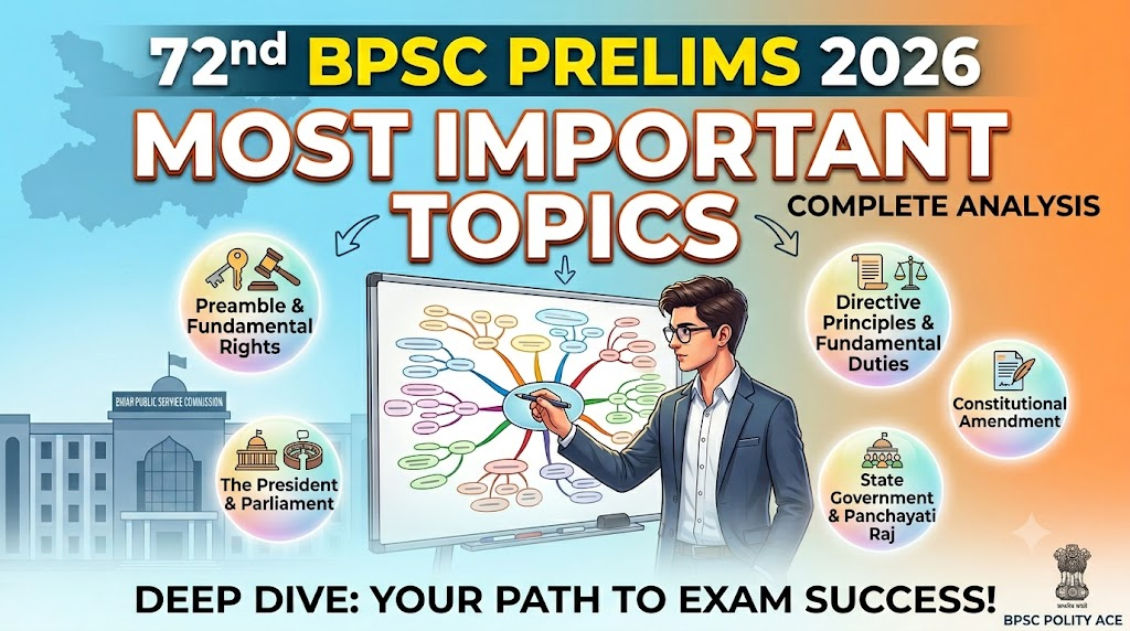 Important Topics of Indian Polity for 72nd BPSC Prelims 2026: Complete Subject-Wise Analysis