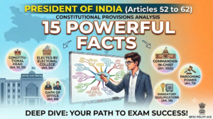 Read more about the article President of India (Articles 52 to 62 of the Constitution): 15 Powerful Facts Every BPSC & UPSC Aspirant Must Master